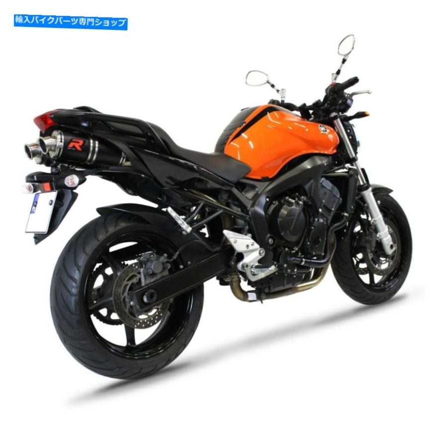 マフラー FZ6 FAZER 600 S1排気ラウンドブラックドミネーターサイレンサーマフラー2004 - 2010 FZ6 FAZER 600 S1 Exhaust ROUND BLACK Dominator sile_2