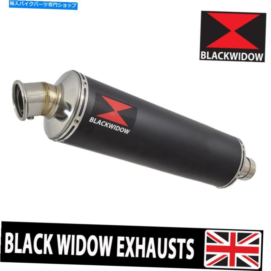 サイレンサー 黒い未亡人の黒いステンレス排気サイレンサーの端はBN40Rの丸い滑り缶 BLACK WIDOW BLACK STAINLESS EXHAUST SILENCER END CAN ROUND SL