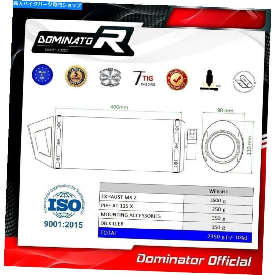 サイレンサー XT 125 XエキゾーストMXカーボンドミネーターレーシングサイレンサーマフラー XT 125 X Exhaust MX Carbon Dominator Racing silencer mの画像