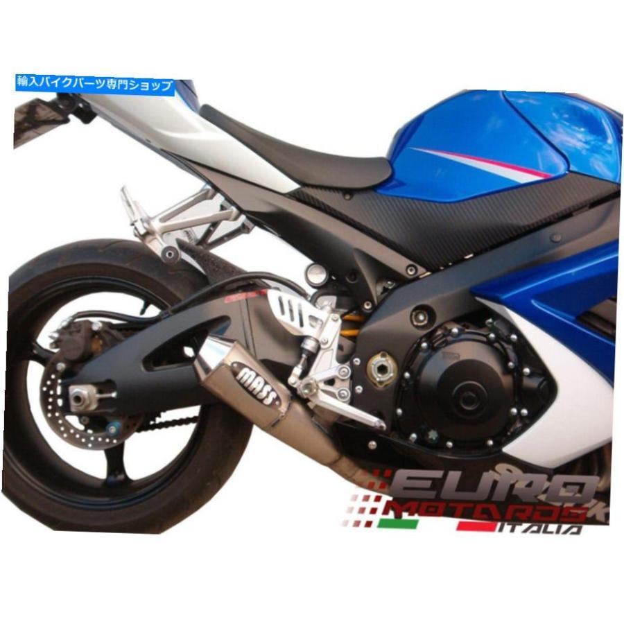 サイレンサー MASSMOTOエキゾーストスリッポンシングルサイレンサートロンチタンカーブSUZUKI GSXR 1000 05-06 MassMoto Exhaust Slipon Single Silen