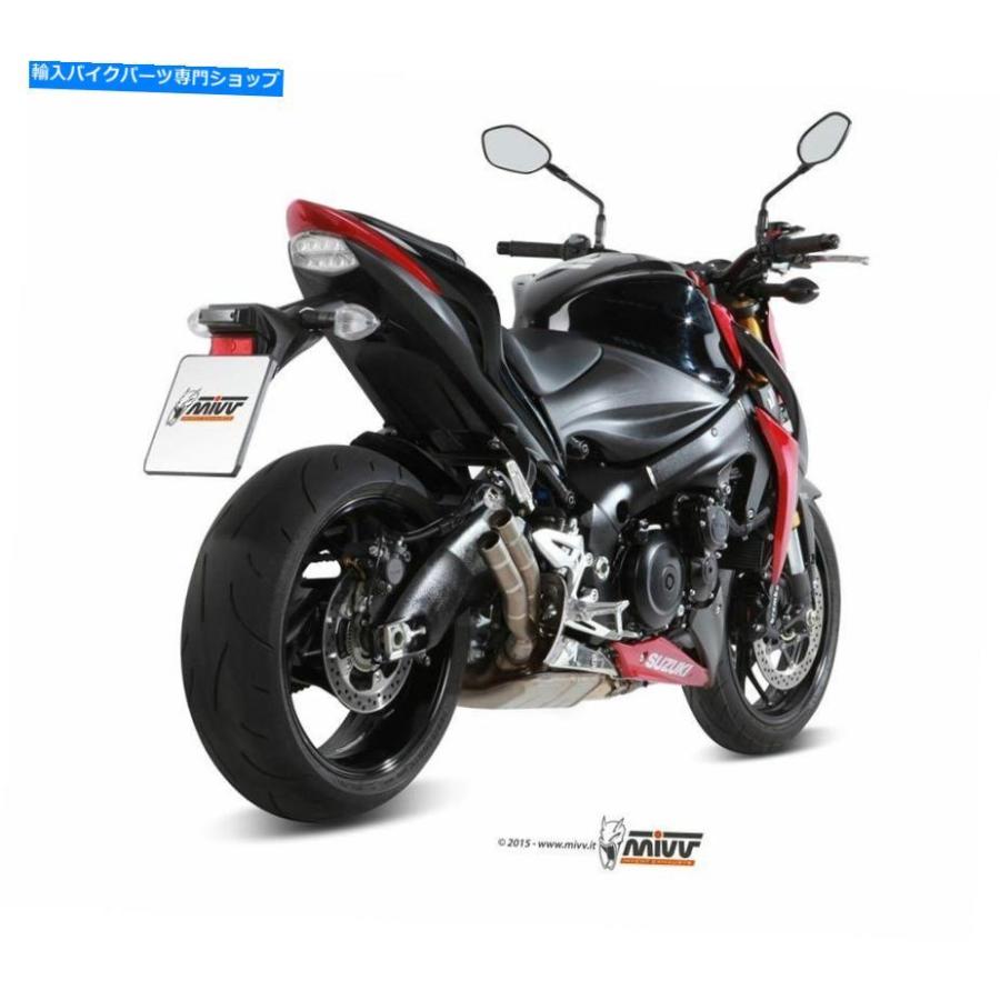 サイレンサー スズキGSX-S 1000排気MIVVダブルガン2015-チタン SUZUKI