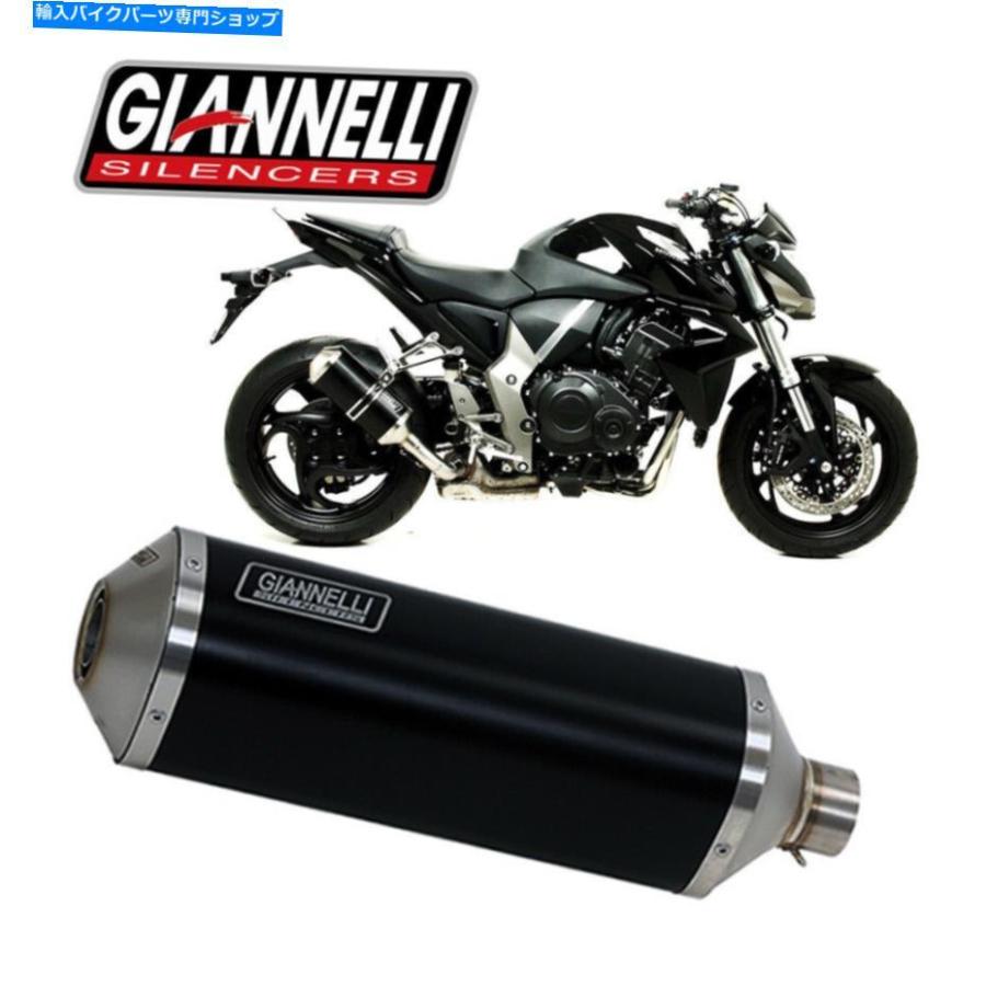 サイレンサー 排気マフラーギアネリアルミインプワースポーツブラックホンダCB 1000 R 2009 09 Exhaust Muffler Giannelli Aluminum Ipersport Blackの画像