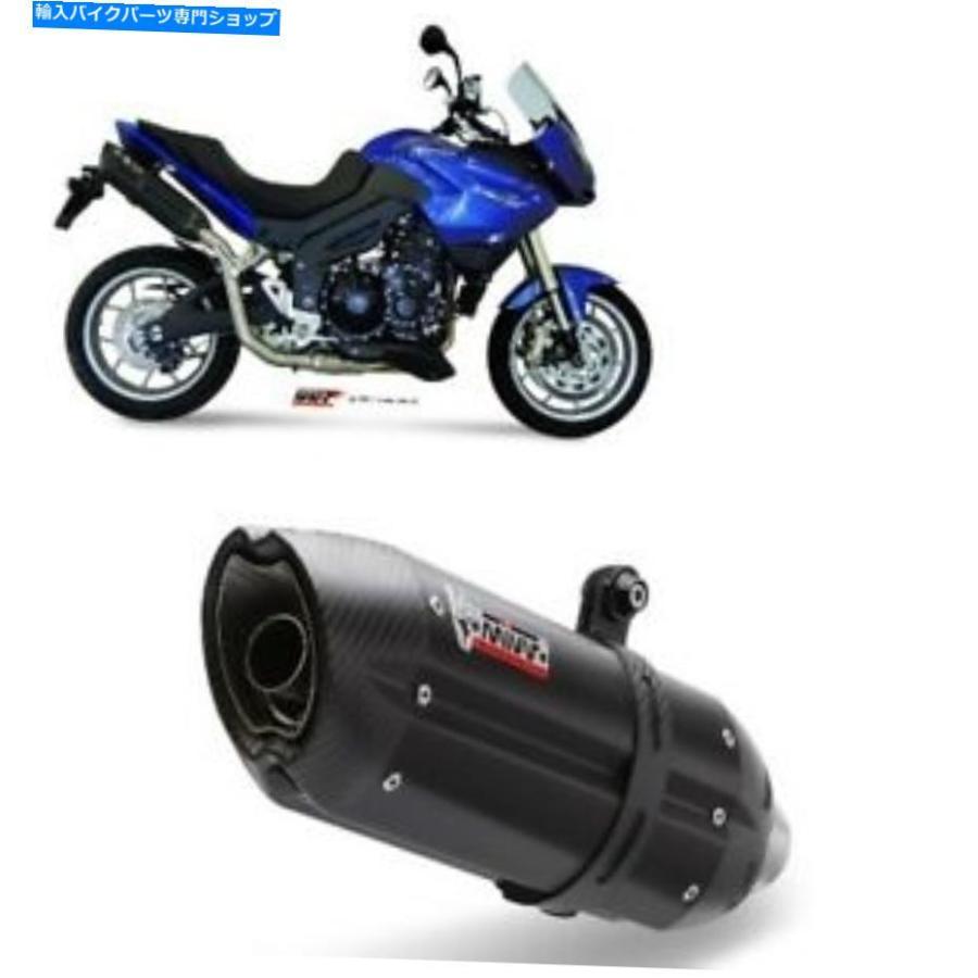 サイレンサー サイレンサーマフラーエンド排気ガスMIVV物音黒いこと凱旋門1050 07-13 Silencer Muffler End Exhaust MIVV Sound Black Triumph Tiger 車、バイク、自転車-バイク