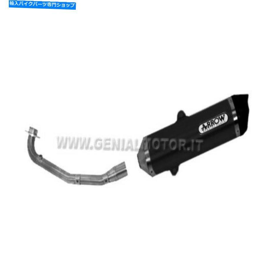 サイレンサー フルエキゾーストカットアローレース技術AKK ALUブラックキムコXCITINY 400I 2012\u003e 2016 Full Exhaust Kat Arrow Race tech AKN Alu Bla_1