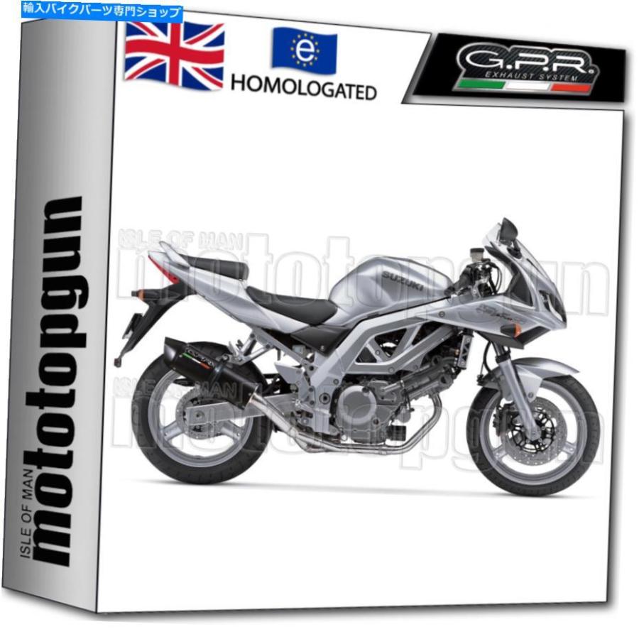 サイレンサー GPRミッドフルエキゾーストシステムホムフローラブラックスズキSV 650 - S 2007 07 2008 08 GPR MID FULL EXHAUST SYSTEM HOM FURORE BL