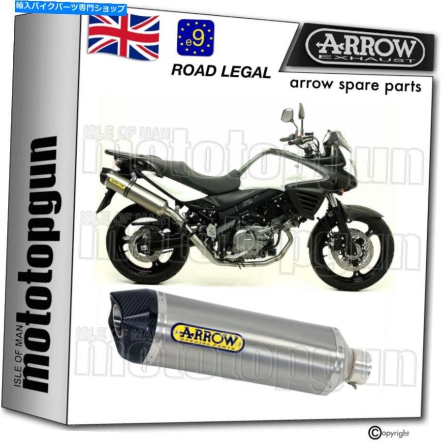 サイレンサー 矢印ホモロジー排気レーステックチタンCスズキV-Strom 650 2014 14 ARROW HOMOLOGATED EXHAUST RACE-TECH TITANIUM C SUZUKI V-STROM 65