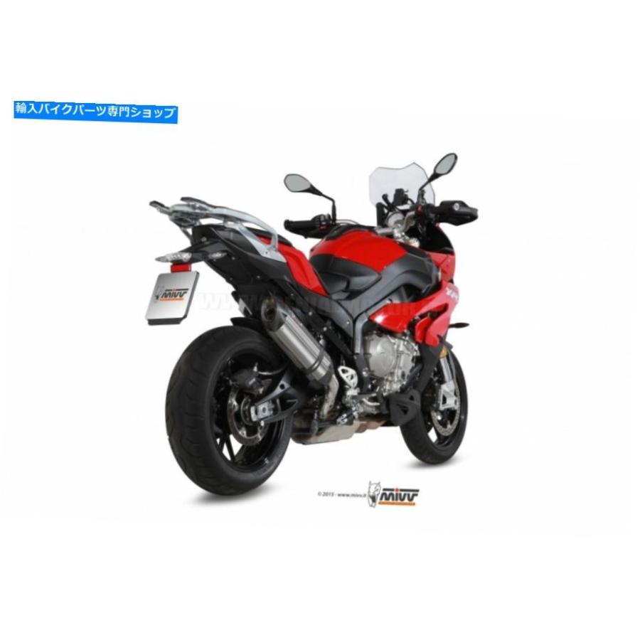 サイレンサー BMW S 1000 XR 2015> 2018年のMIVVエキゾーストマフラースノーステンレススチール Mivv Exhaust Muffler Suono Stainless Steel High foの画像