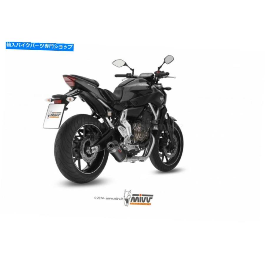 サイレンサー カーボンキャップヤマハMT 07 2016 16 Mivv Complete Exhaust Oval Carbon Fiber with Carbon Cap Yamaha Mt 07 2016 16_2