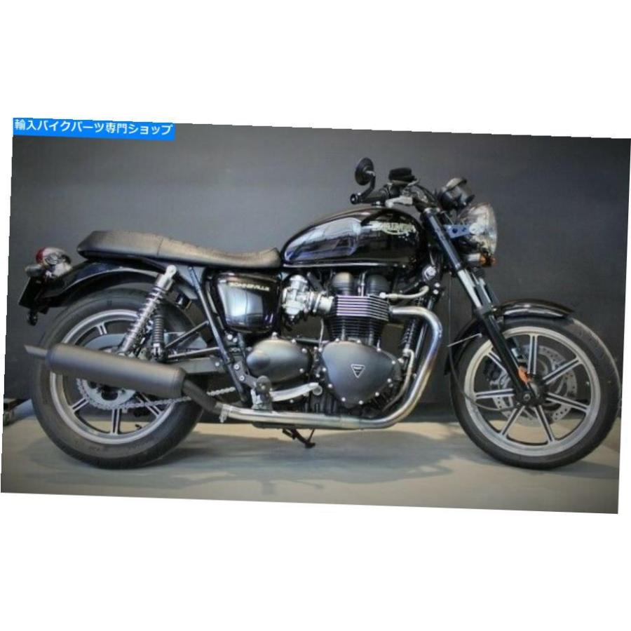 サイレンサー 勝利Bonneville 2007-2015エンドリー排気デュアルスリッポンサイレンサークラシックブラック Triumph Bonneville 2007-2015 Endy Exhausの画像