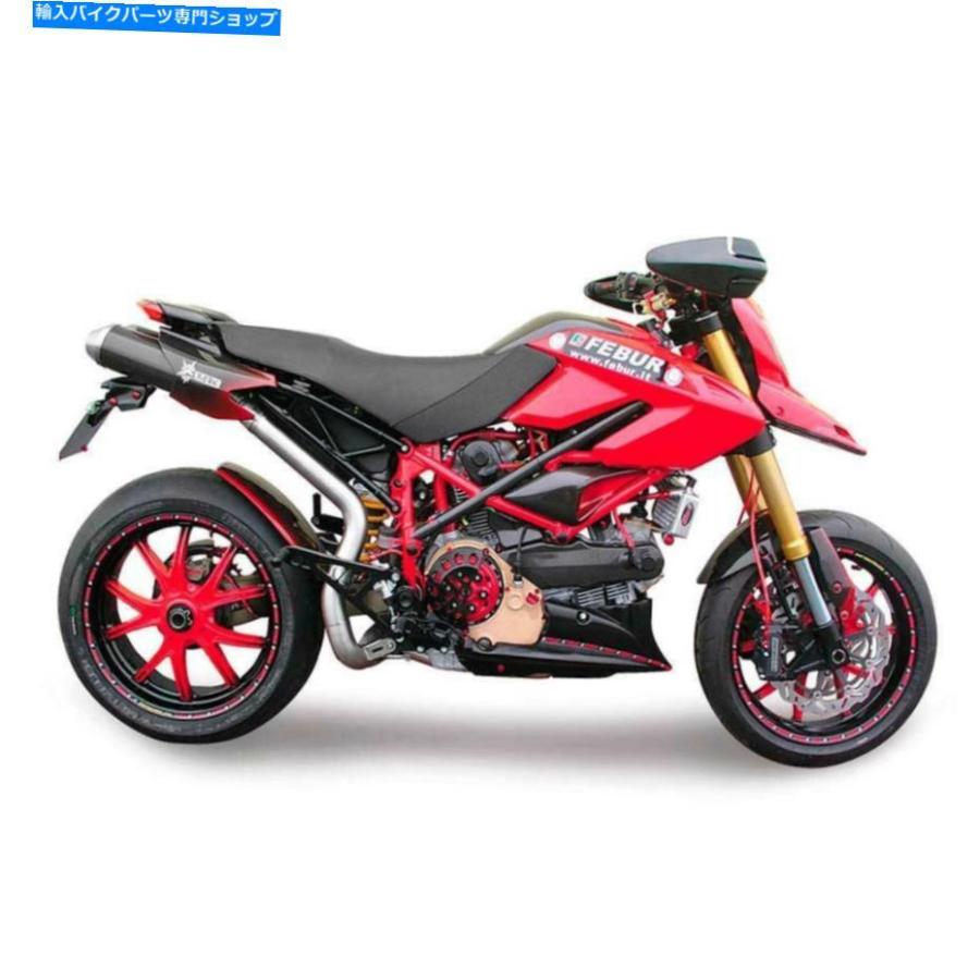 サイレンサー Ducati Hypermotard 796 2009 2010年排気スパークラウンドカーボンブラック承認済み DUCATI HYPERMOTARD 796 2009 2010 Exhaust SPARK R_1