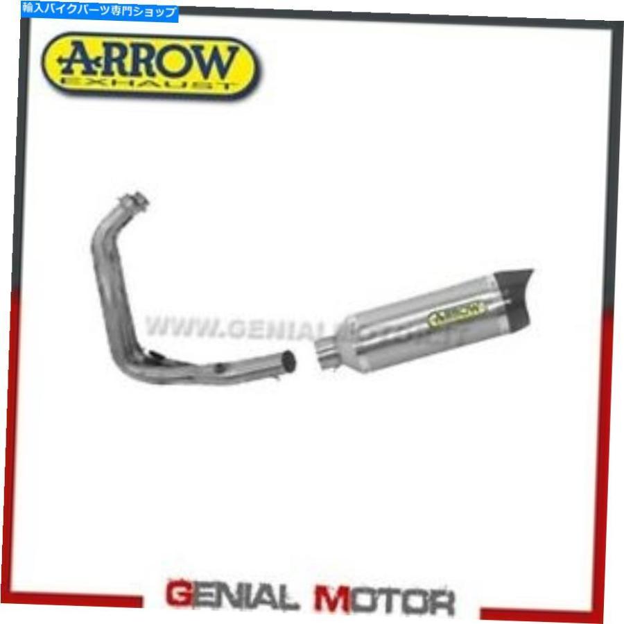 サイレンサー 盛りだくさん排気ガス矢印Thunder AKアルミヤマハトレーサー700 2017 17 Full Exhaust Arrow Thunder AK Aluminium Yamaha Tracer 700 2017 17