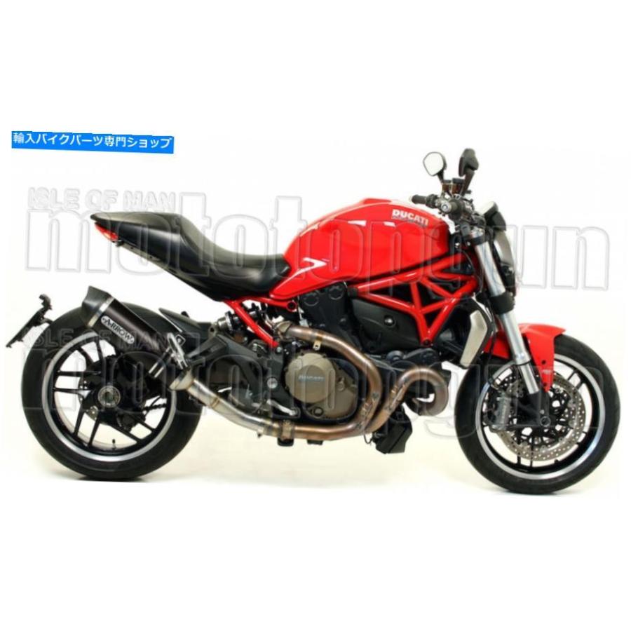 サイレンサー arrowキットエキゾーストキャットレーステックCアルミブラックドゥカティモンスター1200 2015 15 ARROW KIT EXHAUST CAT RACE-TECH C AL_1