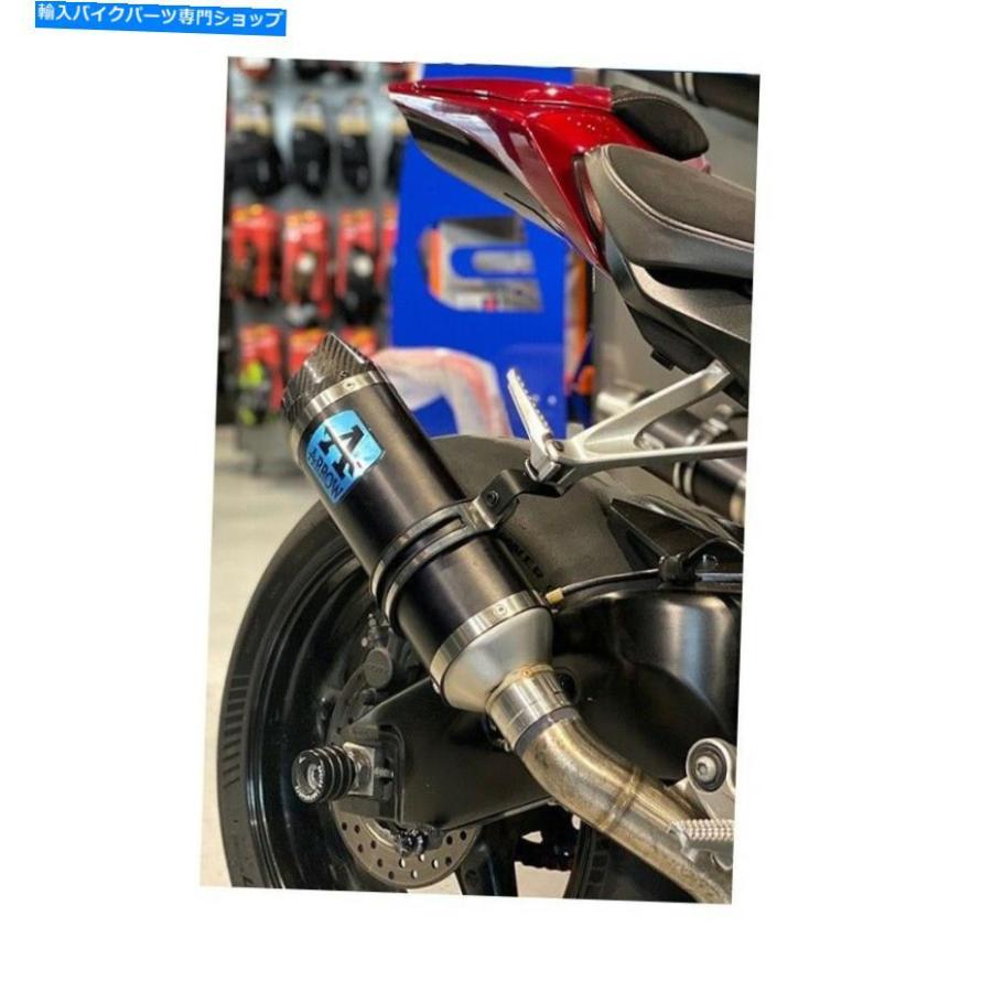 サイレンサー ホンダCBR 1000 RR 08 13排気スリップ矢印通り雷雷と HONDA CBR 1000 RR 08 13 EXHAUST SLIP ON ARROW Street Thunder Dark Alumの画像