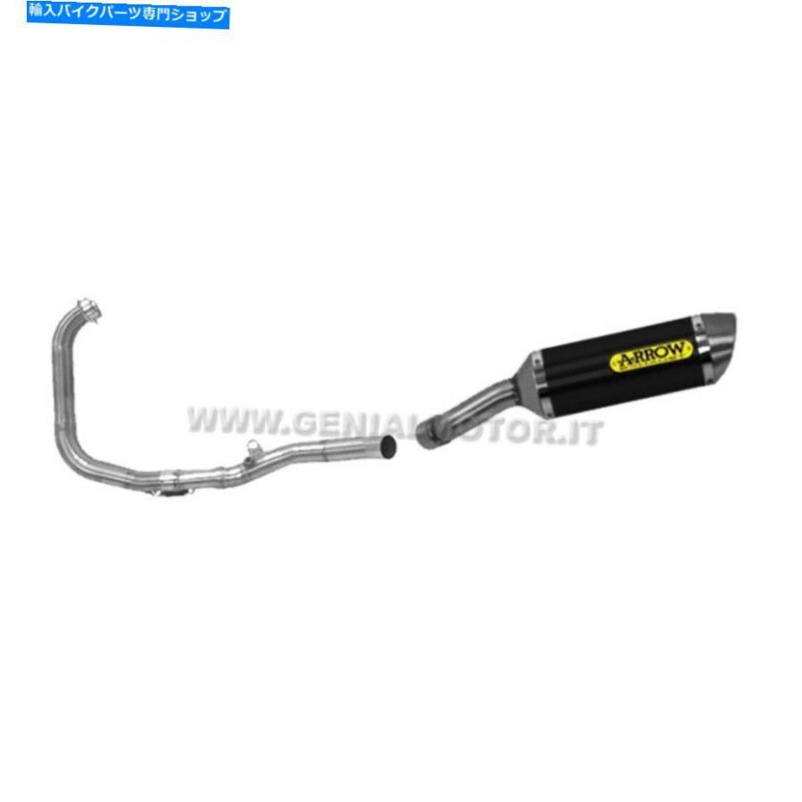 サイレンサー フルエキゾーストアローストリートサンダーアルミブラックヤマハMT-03 2016> 2019 Full Exhaust Arrow Street Thunder Aluminium Blackの画像