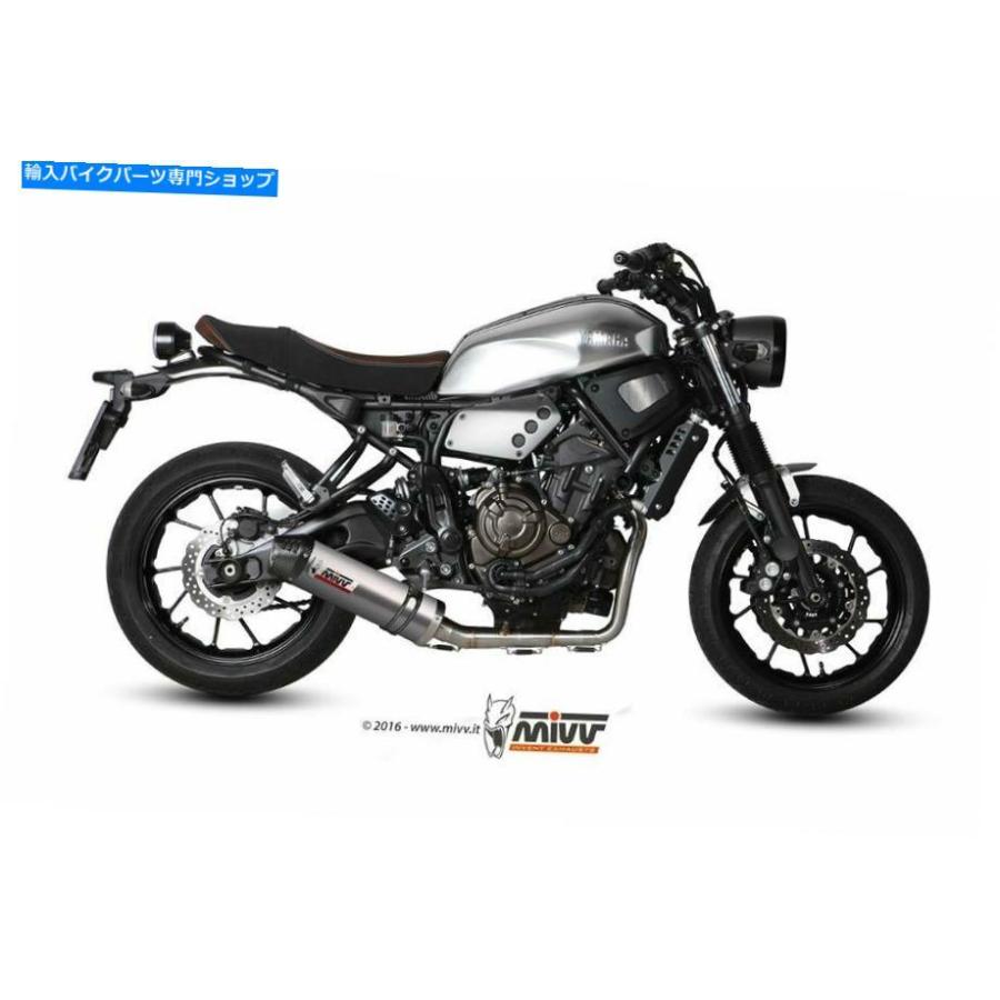 サイレンサー フル排気ヤマハXSR 700 2020楕円形のMIVVチタン+ KAT Full exhaust YAMAHA XSR 700 2020 Oval MIVV Titanium + Katの画像