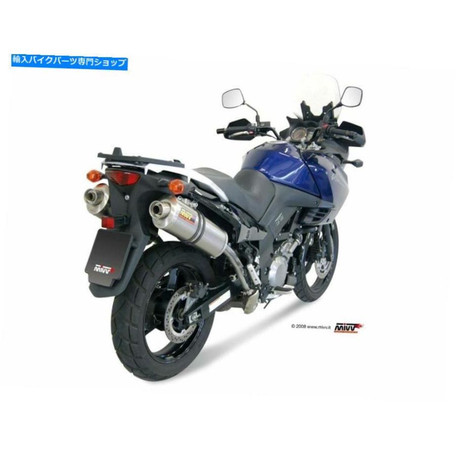 サイレンサー スズキDL V-STROM 1000 2011楕円形MIVVチタン Exhaust SUZUKI DL V-STROM 1000 2010 2011 Oval MIVV Titanium_1