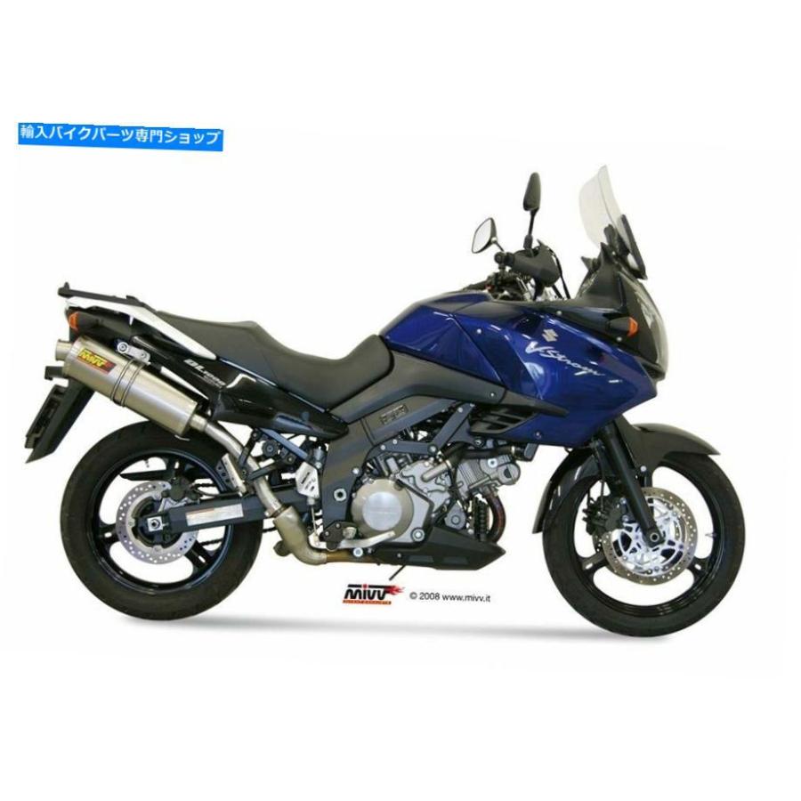 サイレンサー スズキDL V-STROM 1000 2011楕円形MIVVチタン Exhaust SUZUKI DL V-STROM 1000 2010 2011 Oval MIVV Titanium_2
