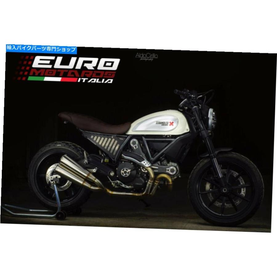 サイレンサー DUCATI SCRAMBLER 800 SILMOTOR排気スリンソンサイレンサーダブルメガホン For Ducati Scrambler 800 Silmotor Exhaust Slipon Silencer