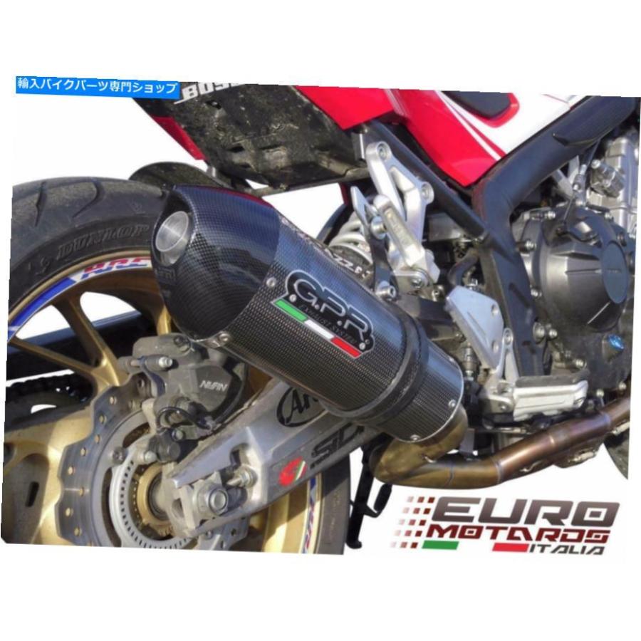 サイレンサー Honda CB650F 2014-2018 GPE CFサイレンサー道路の法的排気排気システム Honda CB650F 2014-2018 GPR Exhaust Full System With GPE CF