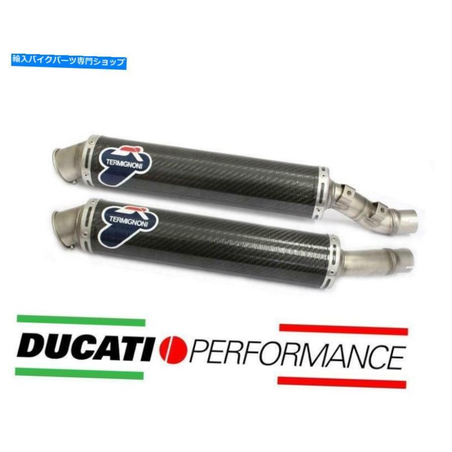 サイレンサー Silencer Carbon Approved Termignono Ducati Monster S4RS 2006 08 SILENCER EXHAUST 45° CARBON APPROVED TERMIGNONI DUCATI MONSTER 車、バイク、自転車-バイク-マフラー