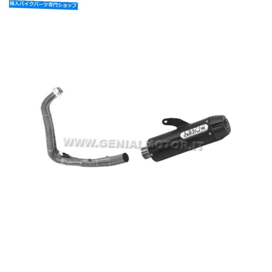 サイレンサー フルエキゾーストカット矢印ジェットレーススチールブラックヤマハMT-07 2017\u003e 2020 Full Exhaust Kat Arrow Jet Race Steel Black Yama_1