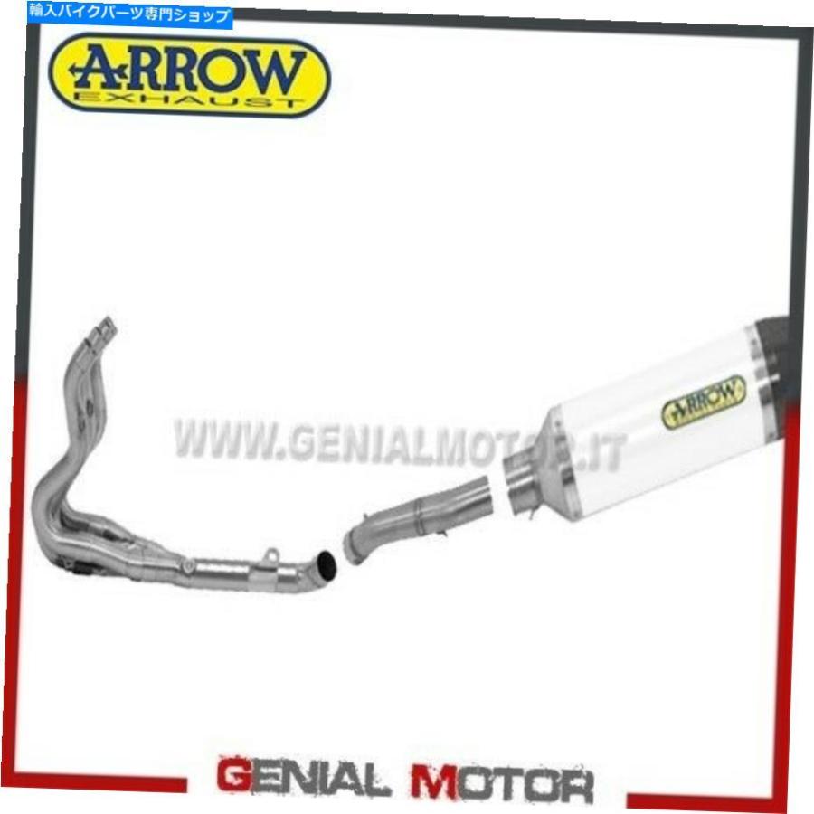 サイレンサー 盛りだくさん排気ガス矢印薄型AKBアルミホワイトスズキGSX-R 7011\u003e 2016 Full Exhaust Arrow Thiner AKB Aluminium White Suzuki Gsx-R 750 2011 \u003e 2 インナーサイレンサー-バイク