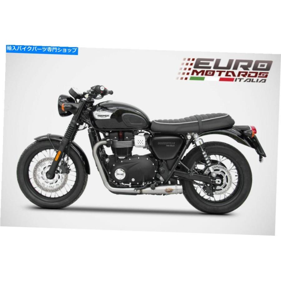 サイレンサー Triumph Bonneville T100 2017-2019 Zard Easuraphのフルシステムデュアルサイレンサー For Triumph Bonneville T100 2017-2019 Zard Ex バイク-インナーサイレンサー-マフラー