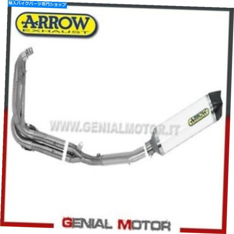 サイレンサー フルエキゾーストアローレース科学技術AKBアルミホワイトスズキGSR 750 2011 11 Full Exhaust Arrow Race tech AKB Aluminium White Suzuki バイク-インナーサイレンサー-マフラー