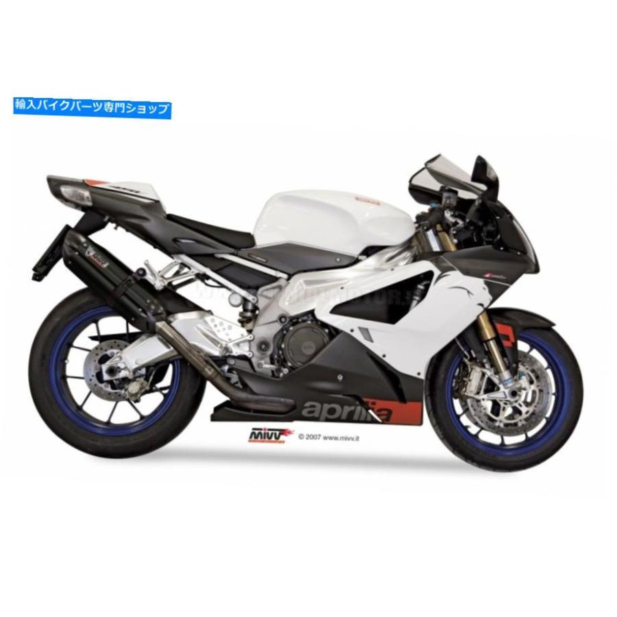 サイレンサー MIVVエキゾーストマッフラースノーブラックスチール製Aptilia RSV 1000 2007 07 Mivv Exhaust Mufflers Suono Black Steel Aprilia Rsv_1