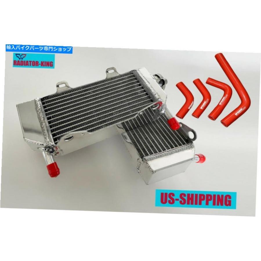 radiators ホンダCRF250R / CRF250X 2004-2009用アルミ合金ラジエーター＆レッドシリコーンホース Aluminum Alloy Radiators\u0026Red Silicone Hose for H