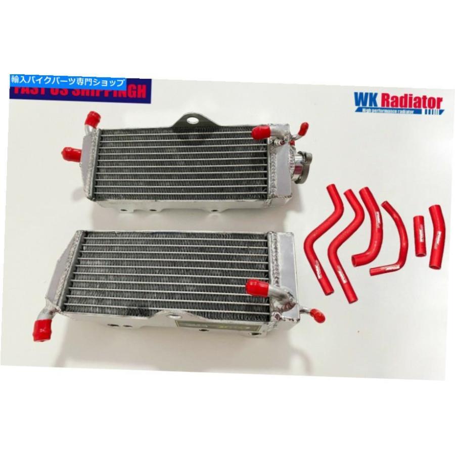 radiators アルミニウムラジエーター＆シリコーンレッドホースキットフィットホンダCR250R CR 250R 1988 1988 R＆L Aluminum radiators\u0026silicone red