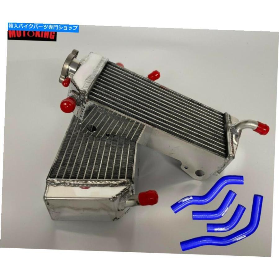 radiators アルミニウムラジエーター＆ブルーシリコーンホースフィット2005-2016ホンダCRF450X 450X 06 07 2008 Aluminum Radiator\u0026Blue Silicone Hos