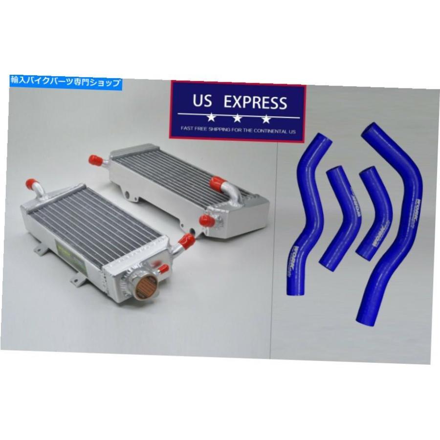 radiators R＆Lラジエーター＆ブルーホースフィットホンダCRF450X CRF 450X 2005 -2016 06 07 08 08 09 10 14 R\u0026L radiators\u0026blue hose fit Honda CRF