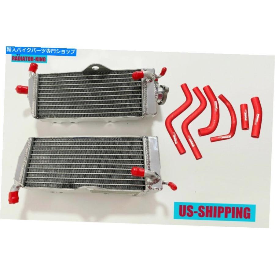 radiators 2ストロークホンダCR250R CR250 CR 250R 1988のためのアルミニウムラジエーター＆レッドホース1988 1989 88 Aluminium Radiator\u0026Red Hose f