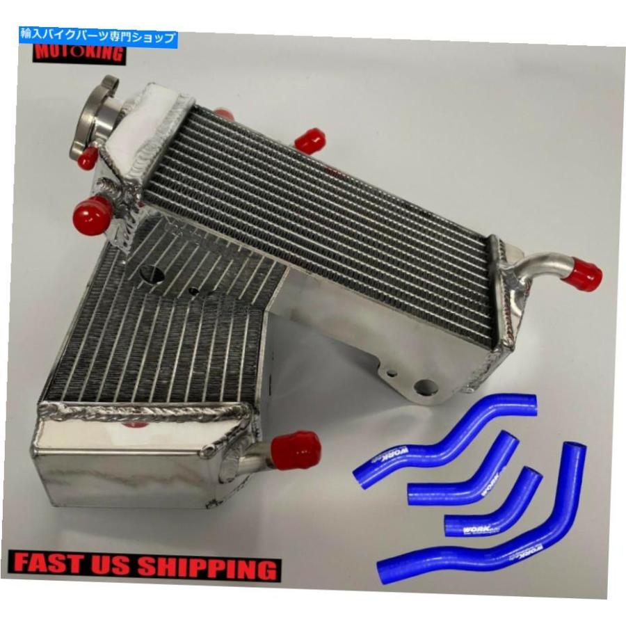 radiators ホンダCRF450X 450X 2005年2月2008年2006年2008年 Aluminum Radiator\u0026Blue Hose For Honda CRF450X 450X 2005-2016 2006 2007 2008 2010