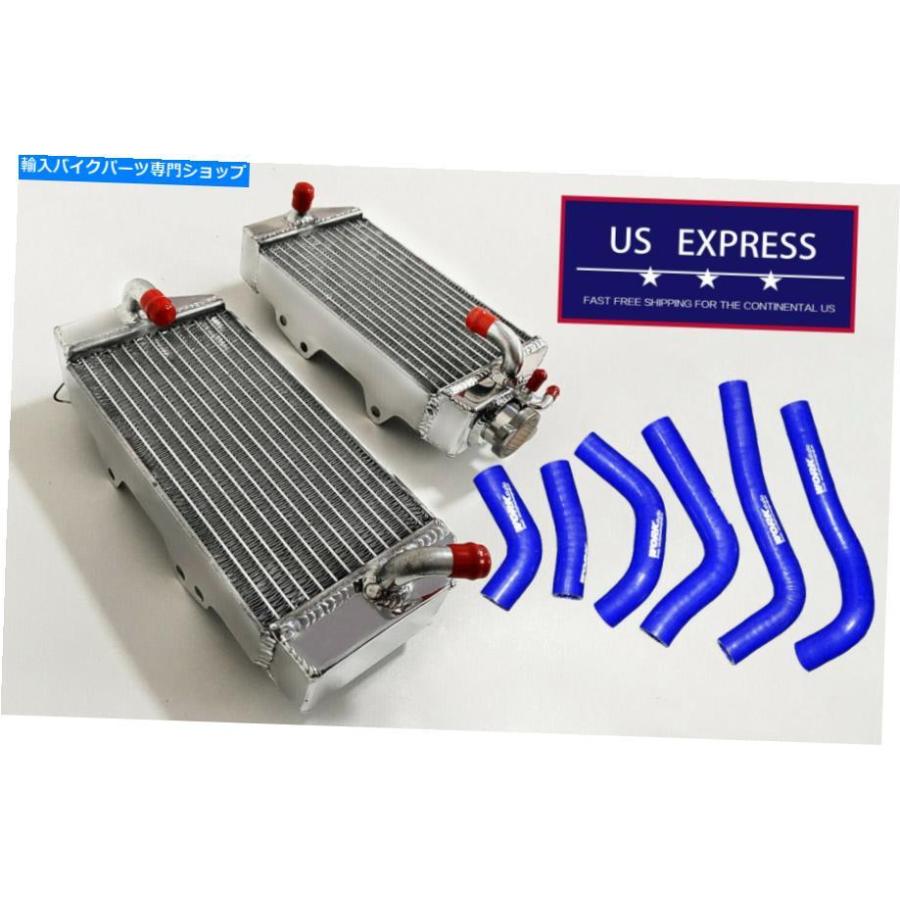 radiators Honda CRF450R CRF 450R 2002 2003 2004 R＆Lラジエーター＆ブルーシリコーンホース Fit Honda CRF450R CRF 450R 2002 2003 2004 R\u0026L Radia