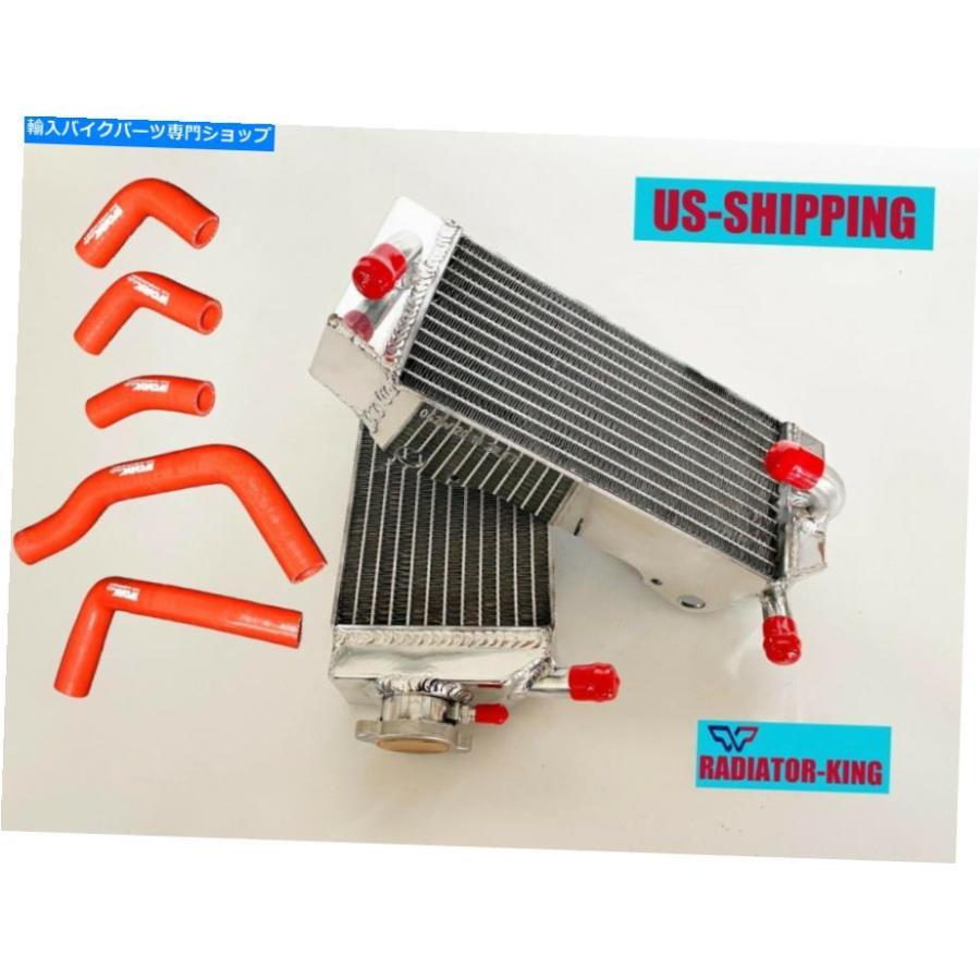 radiators ホンダCRF450R CRF 450アルミニウムラジエーター＆レッドシリコーンホース05/08 06 07レーシング For Honda CRF450R CRF 450 Aluminum Radi
