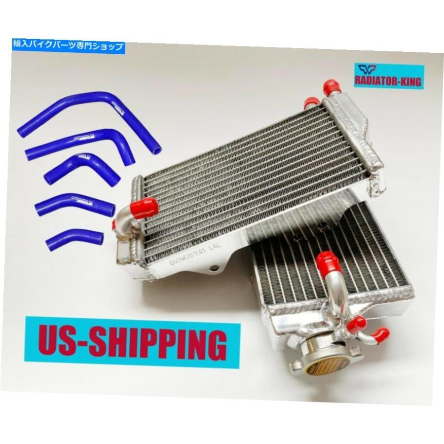radiators R＆Lアルミニウムラジエーター＆ブルーホースフィットホンダCR250R CR250 CR 250R 2002 2003 2003 2004 04 R\u0026L Aluminum Radiator\u0026Blue Hos