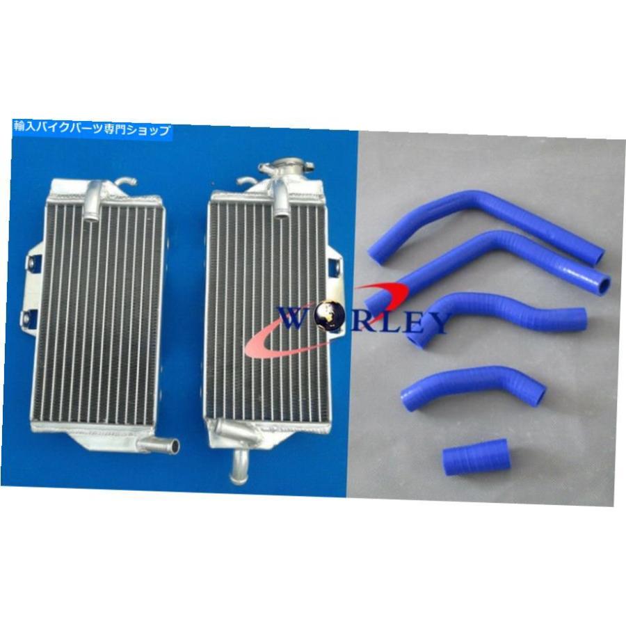 radiators ホンダCR125R 2005 2007 2007 05 06 07軽銀冷却器+シリコーンホースブルー For HONDA CR125R 2005 2006 2007 05 06 07 Alumi