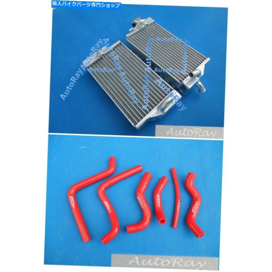 radiators ホンダCR125R CR 125 R 2002 02のためのフルアルミニウムラジエーター+赤いシリコーンホース Full Aluminum Radiator + Red Silicone Hoses