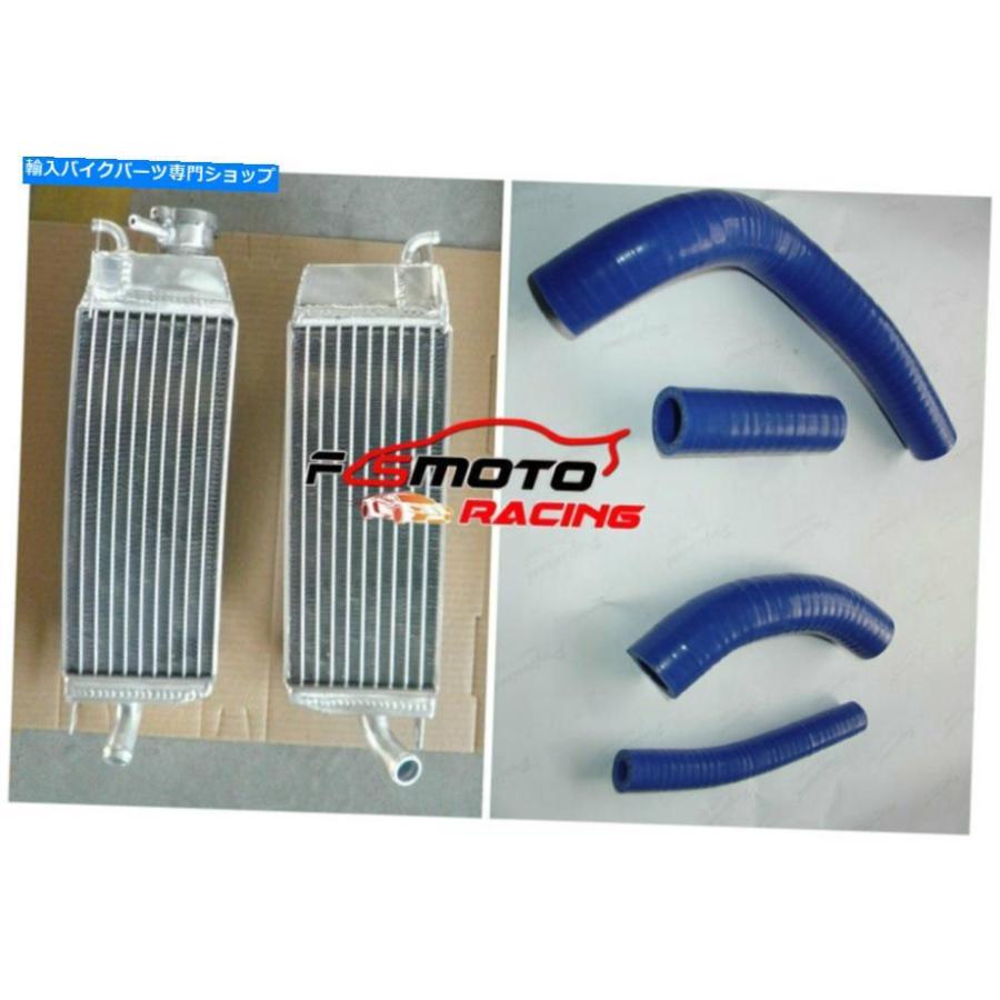 radiators スズキRM125 RM 125 1984 1985 84 85用アルミニウムラジエーター+ブルーシリコーンホース Aluminum Radiator + BLUE silicone hose For SUZ