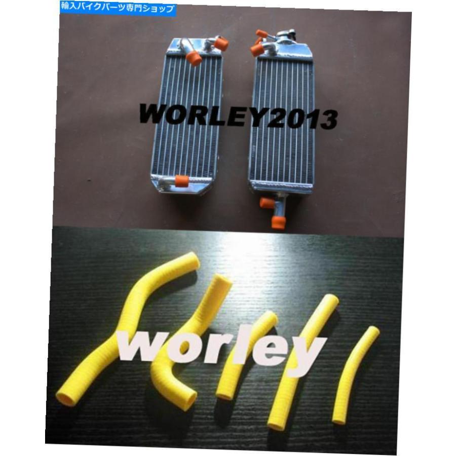 radiators 鈴木RM125 1996 1997のためのアルミニウムラジエーター+イエローホース Aluminum radiator + yellow hose for SUZUKI RM125 1996 1997