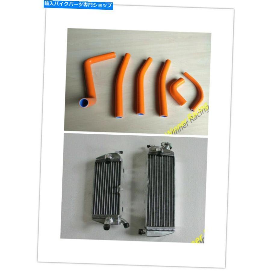 radiators アルミニウムラジエーター＆シリコーンホースフィットKTM 500 MX / 500MX 1989オレンジ Aluminum Radiator \u0026Silicone Hoses Fit KTM 500 MX