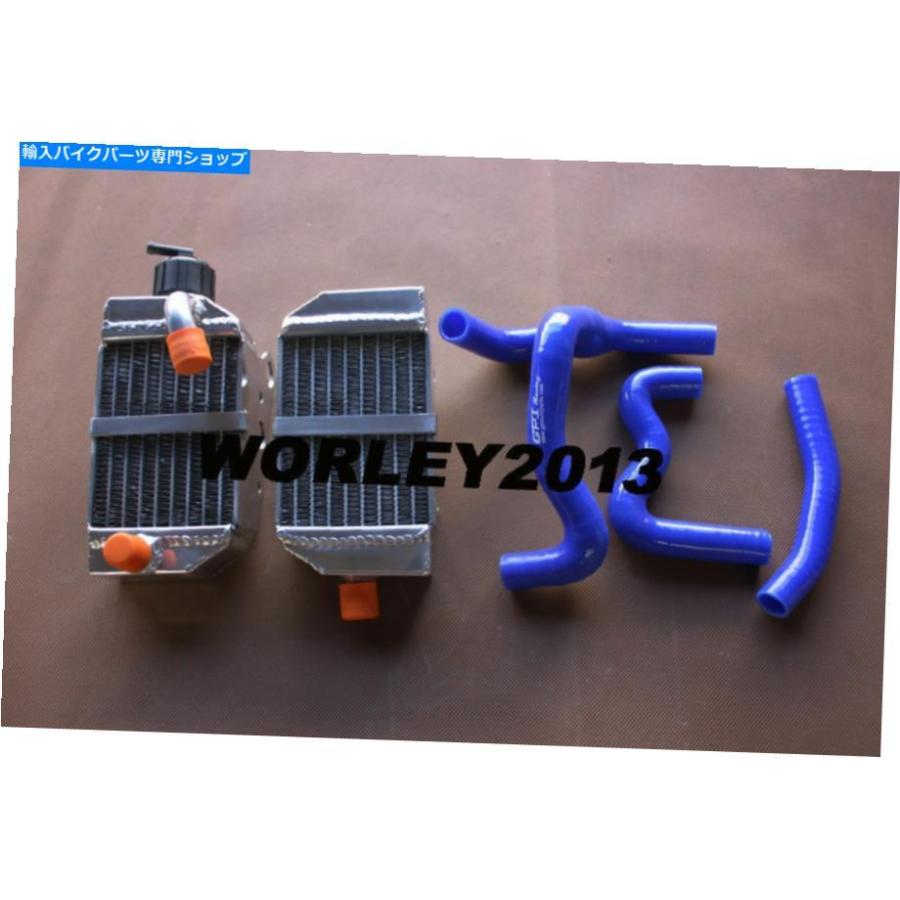 radiators 交換用アルミラジエーター+ブルーホースフィットKTM 50 SX SXS MINI 50CC 2012-2019 Replacement aluminum radiators + blue hose fit KTM