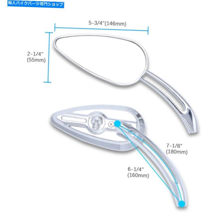 ハーレーダビッドソン　スポーツスター　バイクミラー クローム Amazon | HUILI-JPHOME クローム ティアドロップ リア ビュー