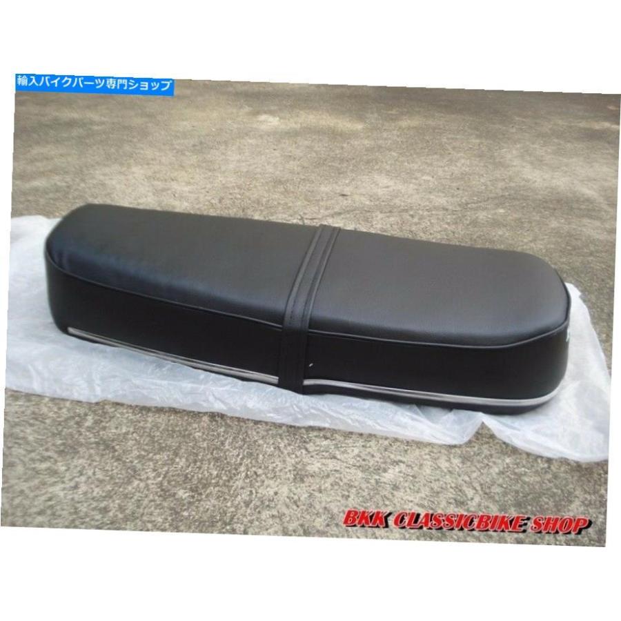 クロームパーツ プリティダブルシートブラック＆クロームトリムホンダ250 305 CB72 CB77 SuperHawk COMPLETE DOUBLE SEAT Black & CHROME TRIM HONDA