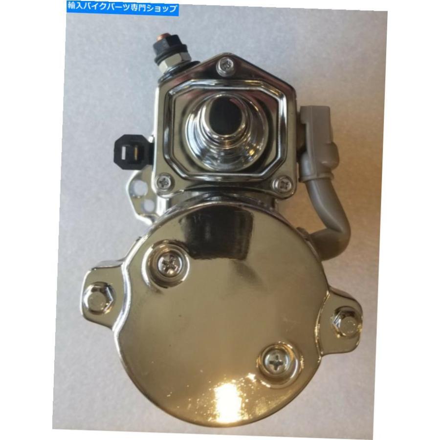 クロームパーツ 高トルククロム1.7KWアングルポストスターター89-06ハーレーW /ソレノイドスタートボタン High Torque Chrome 1.7KW Angle Post Start_2
