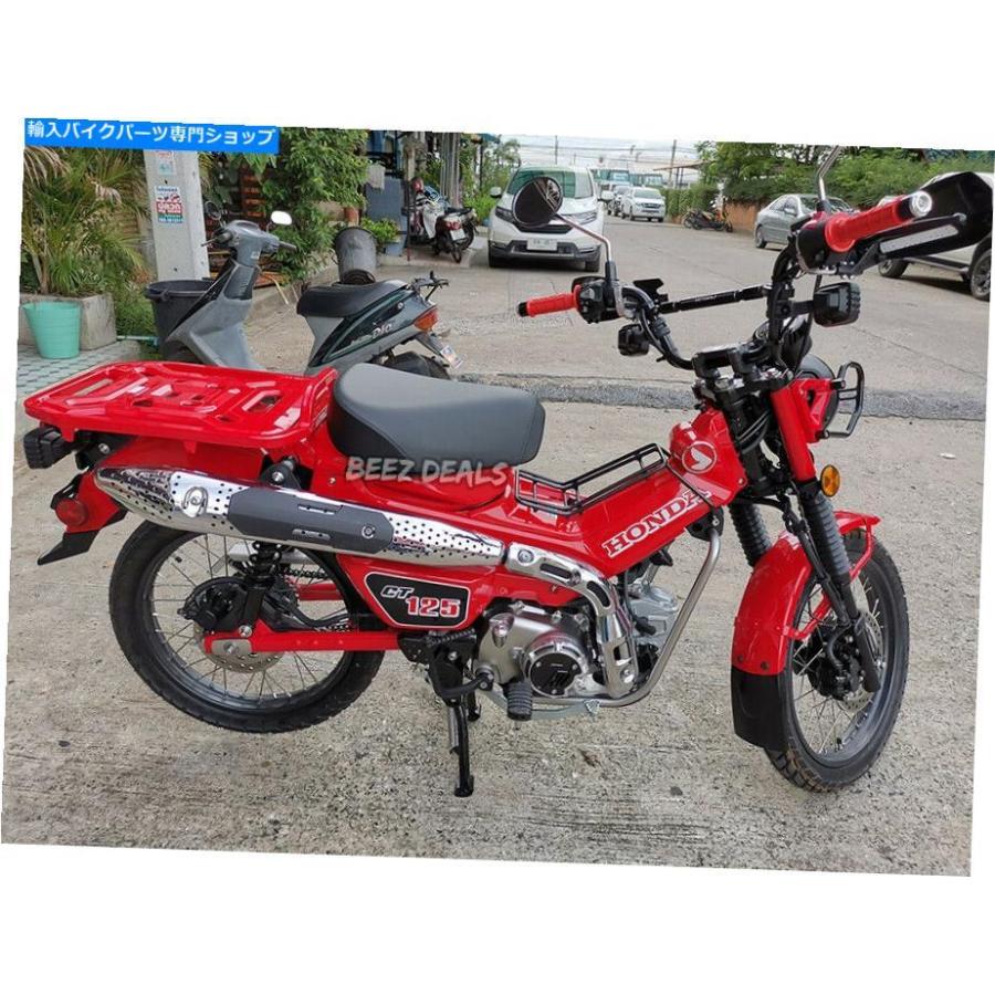 クロームパーツ マフラーエキゾーストパイプカバークロームホンダCT125トレイル125ハンターカブ新しい2020 2021 Muffler Exhaust Pipe Cover Chrome H_1