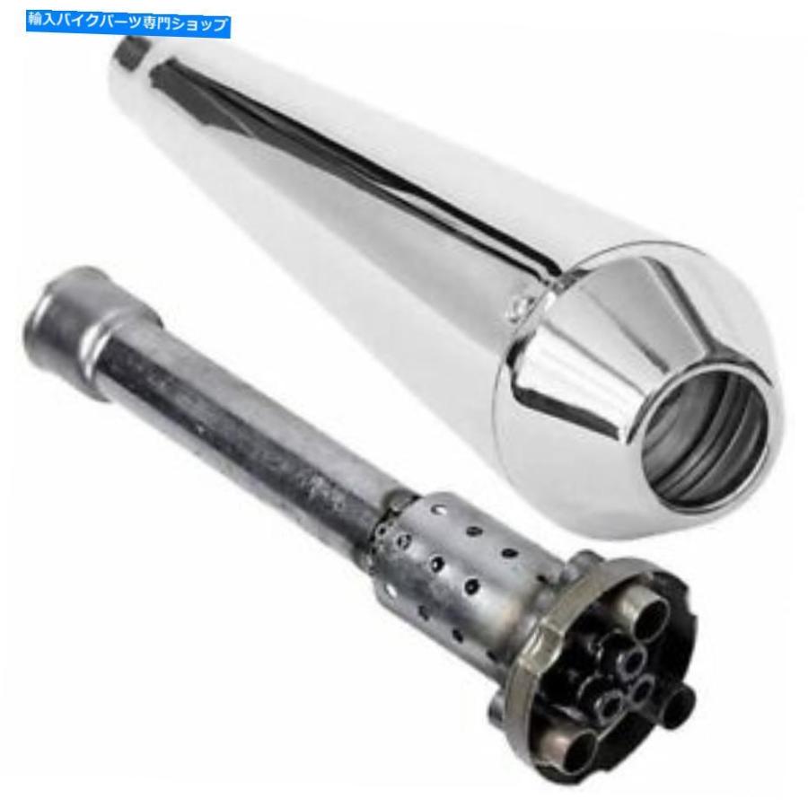 クロームパーツ マフラーメガトンクロームメッキオートバイカフェレーサーカスタム+ DBキラー Muffler Megaton Chrome-Plated Motorcycle Cafe Racer