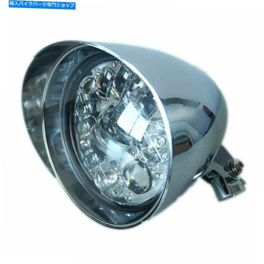 クロームパーツ 5.75 \"Chrome Ledインジケーターデイメーカーヘッドライトハーレイスプリンガーフラストヘリテージ 5.75\"" Chrome LED indicator dayma"